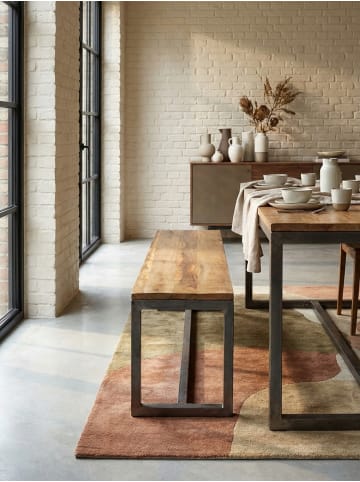 KADIMA DESIGN Esszimmerbank 120 x 46 x 45 cm Mango Massivholz / Metall Holzbank