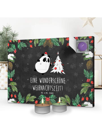 Mr. & Mrs. Panda Adventskalender Panda Weihnachtszeit mit Spruch in Kreidetafel