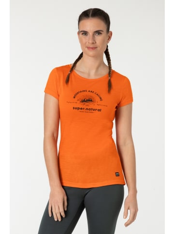 super.natural Merino T-Shirt in orange