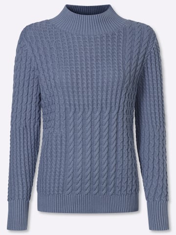 WITT WEIDEN Stehkragen-Pullover in taubenblau