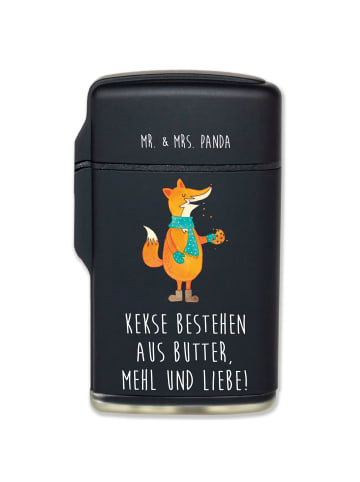 Mr. & Mrs. Panda Feuerzeug Fuchs Keks mit Spruch in Schwarz