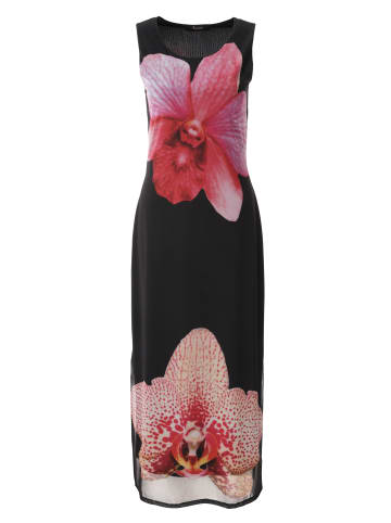 Aniston CASUAL Sommerkleid in schwarz-rot-fuchsia-weiß-pink-apricot-gelb