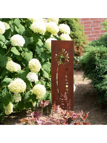 UNUS Gartenschild Rost Pusteblume in Braun
