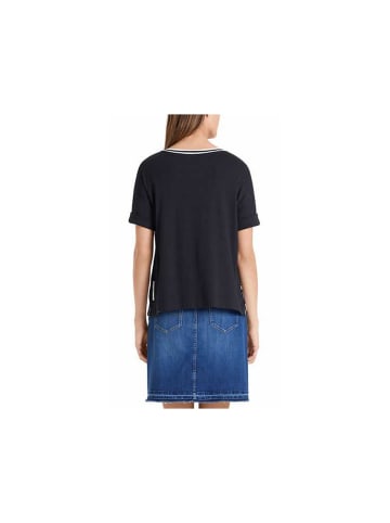 MARC CAIN Rundhals T-Shirt in blau