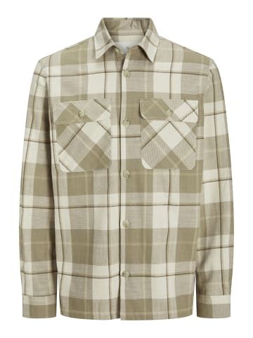 Jack & Jones Overshirt in White Pepper