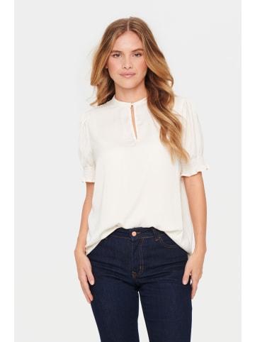 SAINT TROPEZ Langarm - Hemd NunniSZ Gerade Passform in Ice