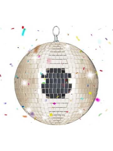 relaxdays Discokugel in Champagner - Ø 20 cm