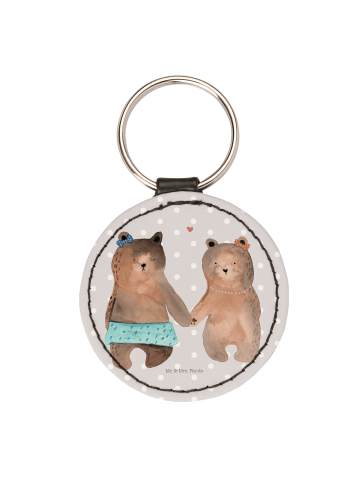 Mr. & Mrs. Panda Anhänger Bär Freundin ohne Spruch in Grau Pastell