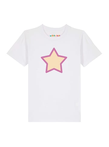 wat? Apparel T-Shirt Stern in Weiß