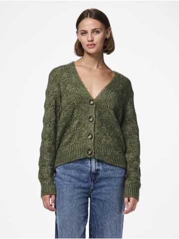 Pieces Strickjacke in Deep Lichen Green