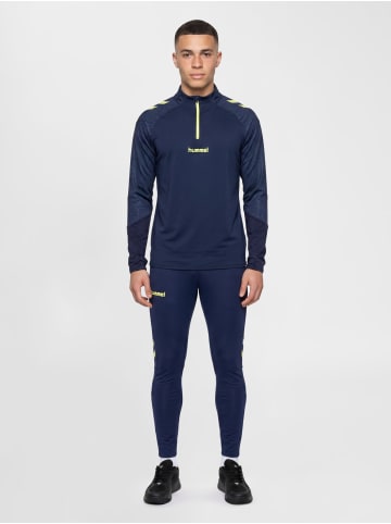 Hummel Halbreißverschluss Sweatshirt Hmlblaze Herren in MARINE/SHADOW LIME