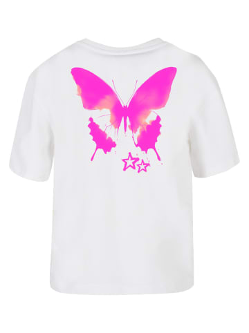 Mister Tee Mister Tee Ladies Wild Pink Tee in white