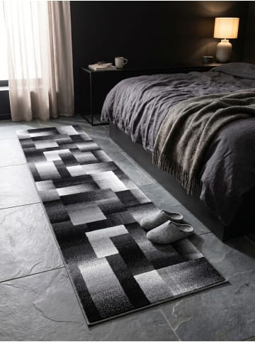 KADIMA DESIGN Teppich Kurzflor Waschbar Abstrakt-Karo ASPEN Strapazierfähig