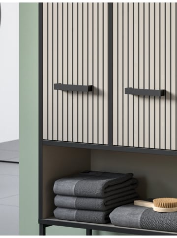 Inn.Furn Badmöbel-Set 3-teilig Scana in schwarz, sand 154 cm, Kombination mit Soft-Close