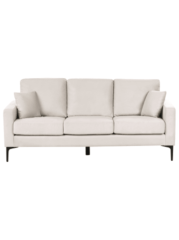 Beliani 3-tlg 3-Sitzer Sofa GAVLE in Beige/Schwarz