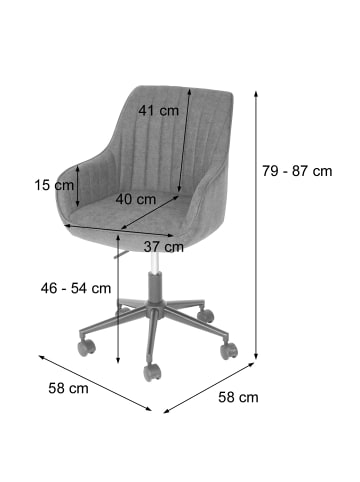 MCW Bürostuhl J62 mit Armlehne, Braun