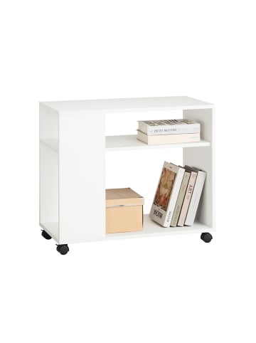 SoBuy Beistelltisch in Weiß - (B)70 x (H)60 x (T)35 cm