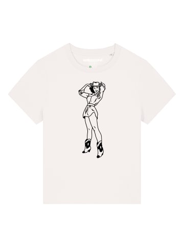 wat? Apparel T-Shirt Cowgirl in Off White