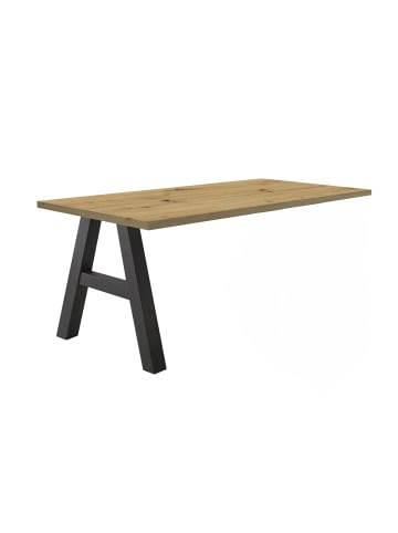 58 aufm Kessel SCHREIBTISCH Edin 6 140 x 70 x 75 Bürotisch schwarzstahl/asteiche