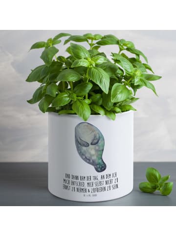 Mr. & Mrs. Panda Pflanzkübel Seekuh Happy mit Spruch in Weiß