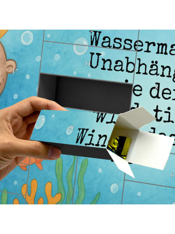Mr. & Mrs. Panda Weihnachtskalender Wassermann Astrologie Design... in Weiß