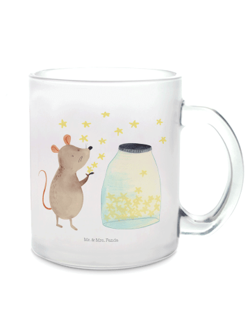 Mr. & Mrs. Panda Trinkglas Maus Sterne ohne Spruch in Transparent