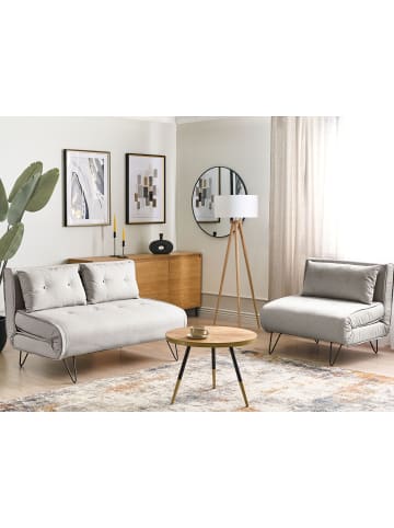 Beliani 2-tlg Sitzgruppe VESTFOLD in Grau/Schwarz