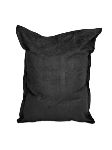 Lumaland XXL Microvelours Sitzsack - 380L - 140 x 180 cm - Indoor - Schwarz