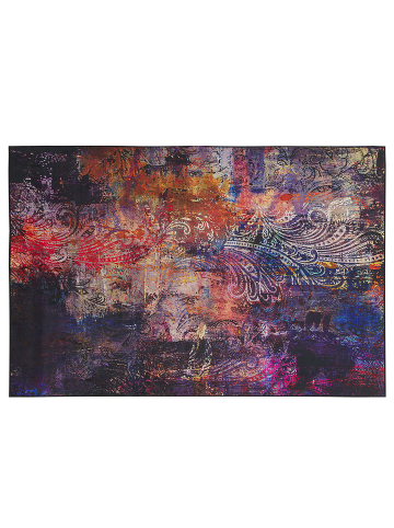Beliani Kurzflor MARDIN in Bunt/Lila/Blau - (W) 140 x (H) 0.5 x (L) 200 cm