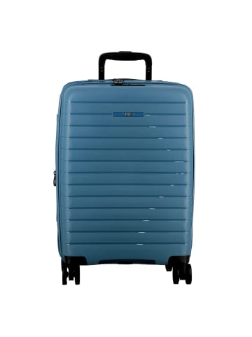 Jump Striper 4 Rollen Kabinentrolley 55 cm mit Dehnfalte blue