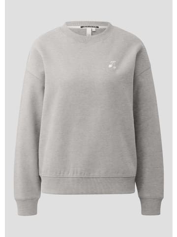 QS Sweatshirt in 9400_grau meliert