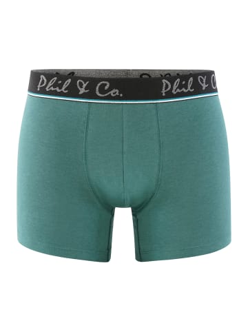 Phil & Co. Berlin  Retroshorts 2-Pack Jersey in green anthra