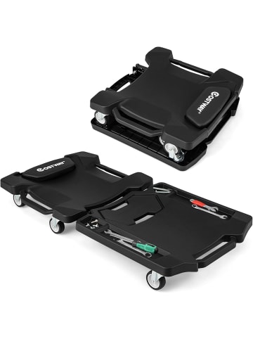 COSTWAY Werkstatt Rollbrett faltbar in Schwarz