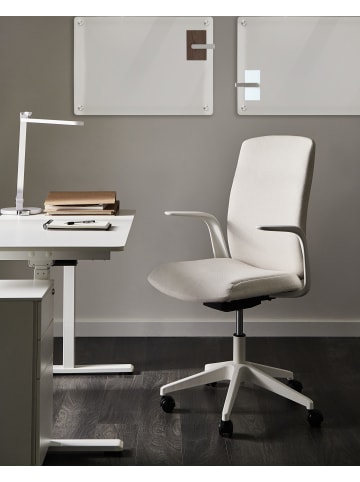 Beliani Bürostuhl CAPTAIN in Beige/Weiß - (W) 62 x (H) 100 x (L) 58 cm