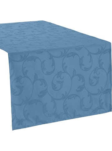Erwin Müller Jacquard Tischläufer Greven in blau