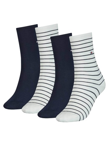 Tommy Hilfiger Socken 6er Pack in Dunkelblau/Weiß