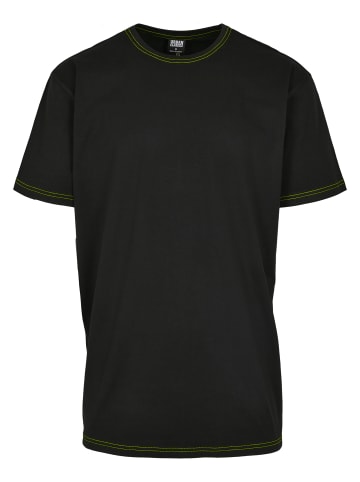 Urban Classics Tall Tees in black/electriclime