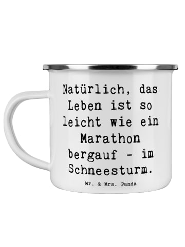 Mr. & Mrs. Panda Metallbecher Spruch Leichtigkeit im Leben mit S... in Weiß