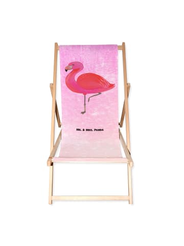 Mr. & Mrs. Panda Gartenliege Flamingo Classic ohne Spruch in Aquarell Pink