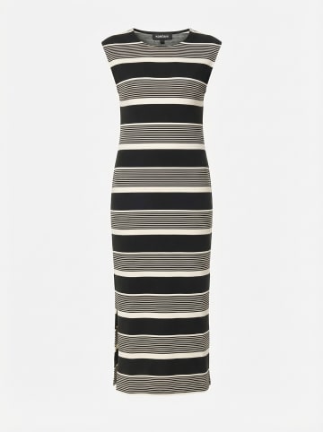 KOROSHI Frauen mit langen gestreiften Kleidern in Schwarz