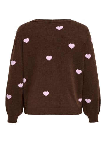 ONLY Carmakoma Strickjacke in Coffee Bean 1