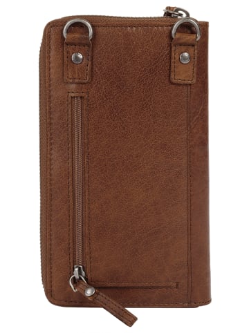 SPIKES & SPARROW Geldbörse echt Leder in cognac