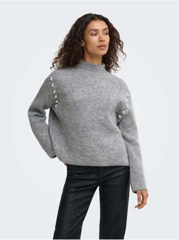 ONLY Strickpullover in Medium Grey Melange