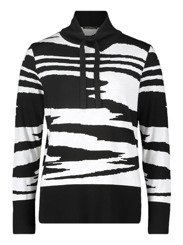 Betty Barclay Strickpullover mit hohem Kragen in Patch Black/Cream