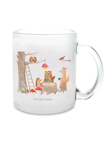 Mr. & Mrs. Panda Teetasse Waldtiere Picknick ohne Spruch in Transparent