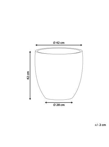 Beliani Outdoor Blumentopf BAIYUN in Schwarz - (W) 42 x (H) 42 x (L) 42 cm