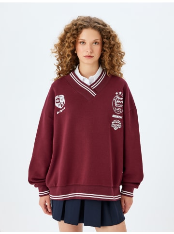 KOTON Sweatshirt in Bordo