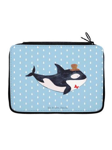 Mr. & Mrs. Panda Federtasche Orca Zylinder ohne Spruch in Blau Pastell