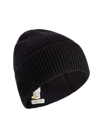 Camel Active Beanie aus einem Baumwoll-Kaschmir Mix in Schwarz
