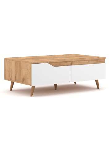 CALICOSY Couchtisch TREE in Weiß - (W) 100  x (H) 37  x (L) 60  cm